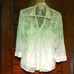 White Lace shirt and camisole